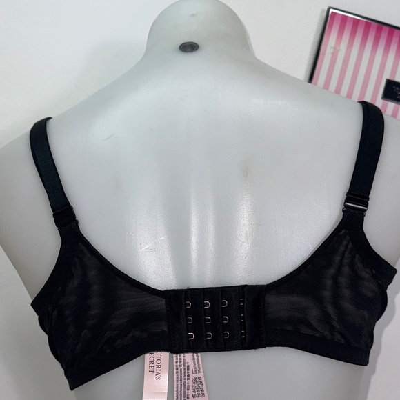 Victoria's Secret Black and Pink Lace Bra Set38G push up & L Brazilian NWT - Picture 8 of 13